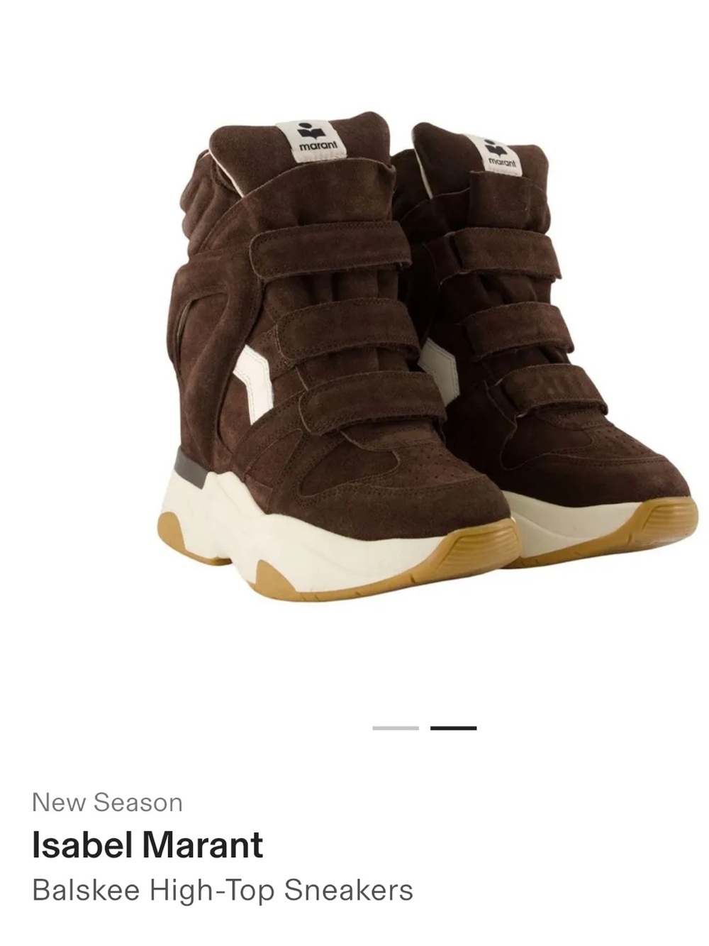 Isabel Marant Kids Brown Suede High-Top Sneakers with White & Gum Accents